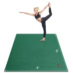 Gxmmat Large Yoga Mat 72X 48(6X4) X 7Mm For Pilates Stretching Home Gym Workout, Extra Thick Non Slip Anti-Tear Exercise Mat, Use Without Shoes