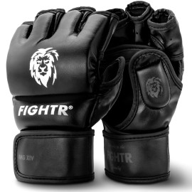 Fightra Pro Mma Gloves For Grappling Sparring Training, Kickboxing Martial Arts Muay Thai Punching Bag Mitt Training Boxing For Men And Women Incl Carrying Bag