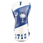 Cmc Design Custom South Carolina Embroidered Golf Driver Head Cover - Glove Soft Lining - Design Elements Include Applique And Embossing - Great Fit On Any Club As Golf Head Covers, Wood Cover