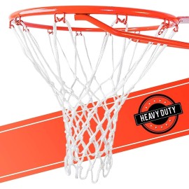 2 Basketball Nets Super Duty - Swish Tech - For Standard Indoor Or Outdoor Rims - Long Lasting And Tangle Free (Red White Blue)