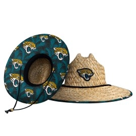 Foco Mens Nfl Team Logo Floral Sun Straw Hat, Team Logo, One Size Us