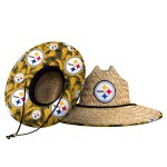 Foco Unisex Adult Nfl Team Logo Floral Sun Straw Hat, Team Logo, One Size Us