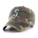 '47 Mlb Camo Clean Up Adjustable Hat, Adult One Size Fits All (Seattle Mariners Camo)