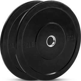 Jfit Olympic Bumper Weighted Plate 2A, Set Of 2 Plates, 10 Lb Pair