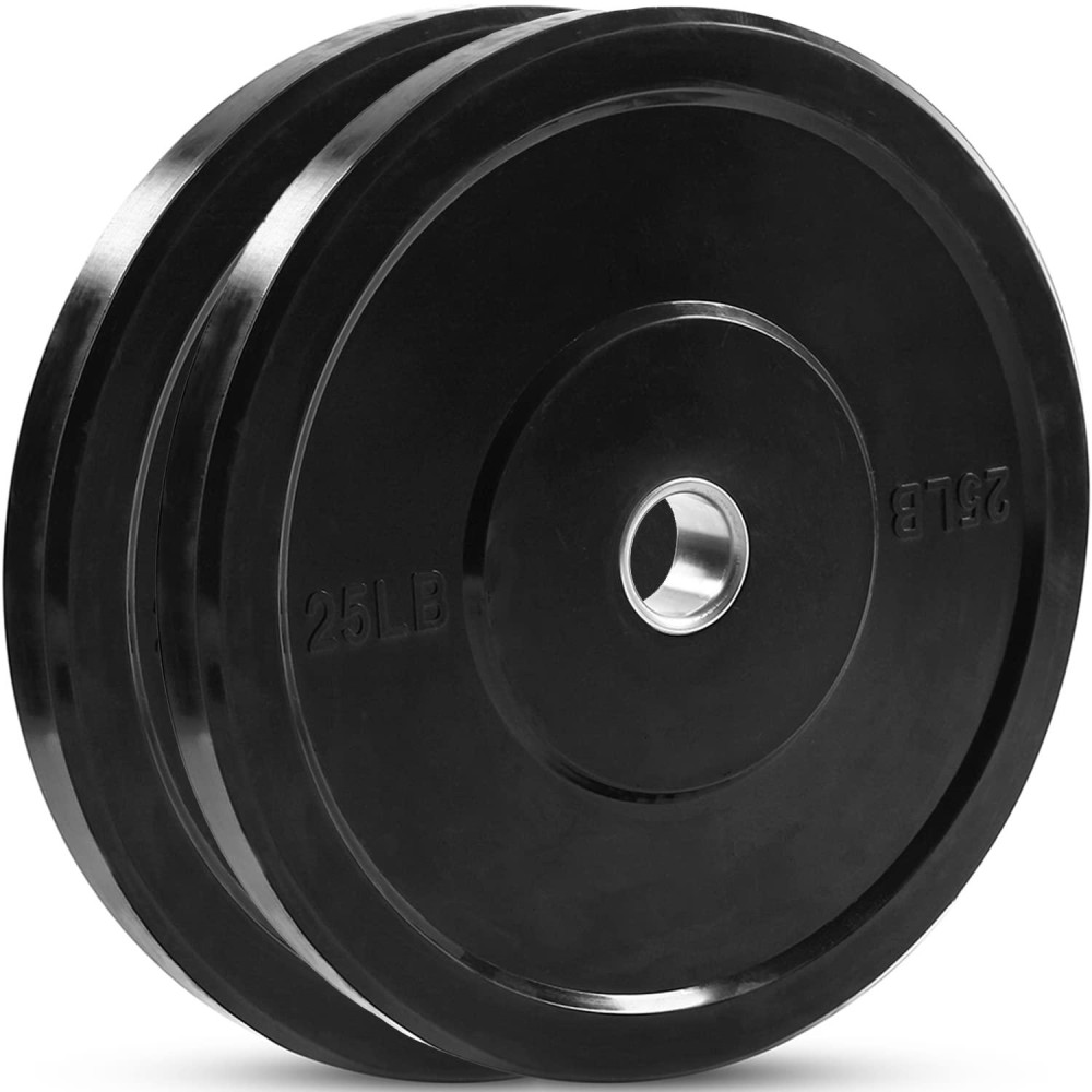 Jfit Olympic Bumper Weighted Plate 2A, Set Of 2 Plates, 25 Lb Pair