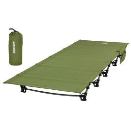 Marchway Ultralight Folding Tent Camping Cot Bed, Portable Compact For Outdoor Travel, Base Camp, Hiking, Mountaineering, Lightweight Backpacking (Army Green)