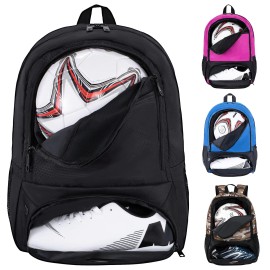 Himal Outdoors Soccer Bag-Backpack For Soccer,Backpack For Football & Volleyball & Handball,Sports Bag With Separate Cleat And Ball Holder