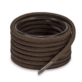 Shoemate Solid Color Round Shoe Laces For Sneakers, Boots And Athletic Shoes, Shoe Strings, Brown, 72(180Cm) 13-Kafei Rod-180-13