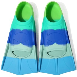 Foyinbet Kids Swim Fins,Short Youth Flippers Swimming Training Fins For Lap Swimming For Child Girls Boys Beginners Xs