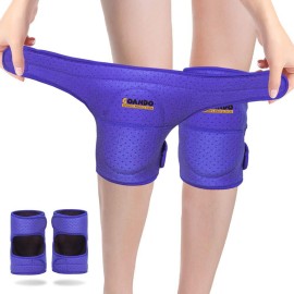 Goando Knee Pads For Dancers Volleyball Knee Pads For Women Protective Knee Pads For Girls 1 Pair Elbow Pads For Dancing Running Hiking Basketball Anti-Slip Breathable Soft Sponge Knee Pads (L, Blue)
