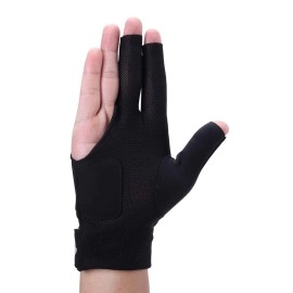 Roaming Quick-Dry Breathable Billiard Pool Gloves, Shooters Carom Snooker Cue Sport Glove Fits on Right Hand (Black-Right Hand, XXL)