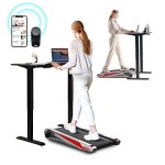 Egofit Walker Pro Smallest Under Desk Electric Walking Treadmill For Home, Small & Compact Treadmill To Fit Desk Perfectly And Home & Office With App & Remote Contro