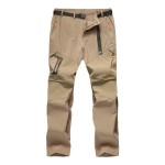 Camofoxin Mens Hiking Pants Outdoor Convertible Quick Dry Fishing Pants & Shorts (Khaki, 30W X 30L)