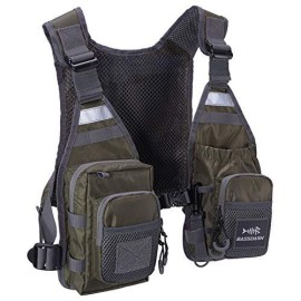 Bassdash Fv08 Ultra Lightweight Fly Fishing Vest For Men And Women Portable Chest Pack One Size Fits Most