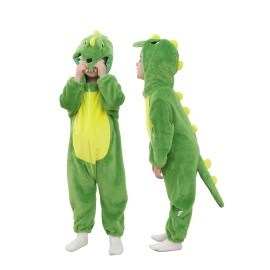 Tonwhar Kids And Toddlers Infant Tiger Dinosaur Animal Fancy Dress Costume Outfit Hooded Romper Jumpsuit (35-45 Yearsheight:41-45, Green Dinosaur)