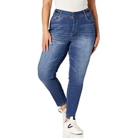 Wallflower Womens Ultra Skinny Mid-Rise Insta Soft Juniors Jeans (Standard And Plus), Hayden, 18 Plus