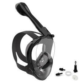 Jwintee Full Face Snorkel Mask, Diving Mask For Kids And Adults,180A Panoramic View Snorkel Mask With Camera Mount, Safe Breathing, Anti-Leak&Anti-Fog(Medium)
