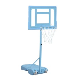 Soozier Pool Side Portable Basketball Hoop System Stand Goal With Height Adjustable 3Ft-4Ft, 32 Backboard
