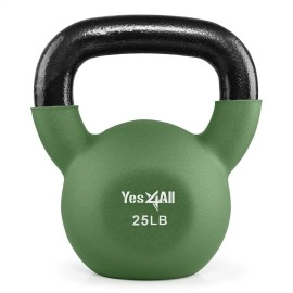 Yes4All Neoprene Coated & Kettlebell Sets - Hand Weights For Home Gym & Dumbbell Weight Set Training 25 Lb