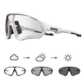 Kapvoe Photochromic Cycling Glasses Men Women Mountain Bike Sunglasses Clear Mtb Bicycle Riding