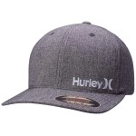 Hurley Mens Baseball Cap - Corp Stretch Fitted Hat, Size Large-X-Large, Light Grey