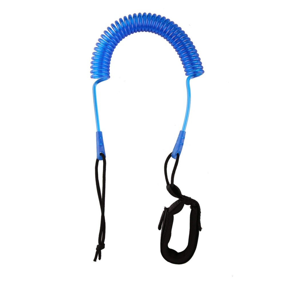 Heytur Coiled Sup Leash 10' Surfboard Leash Sup Leg Rope Strap Stand Up Paddleboard Leash(Blue)