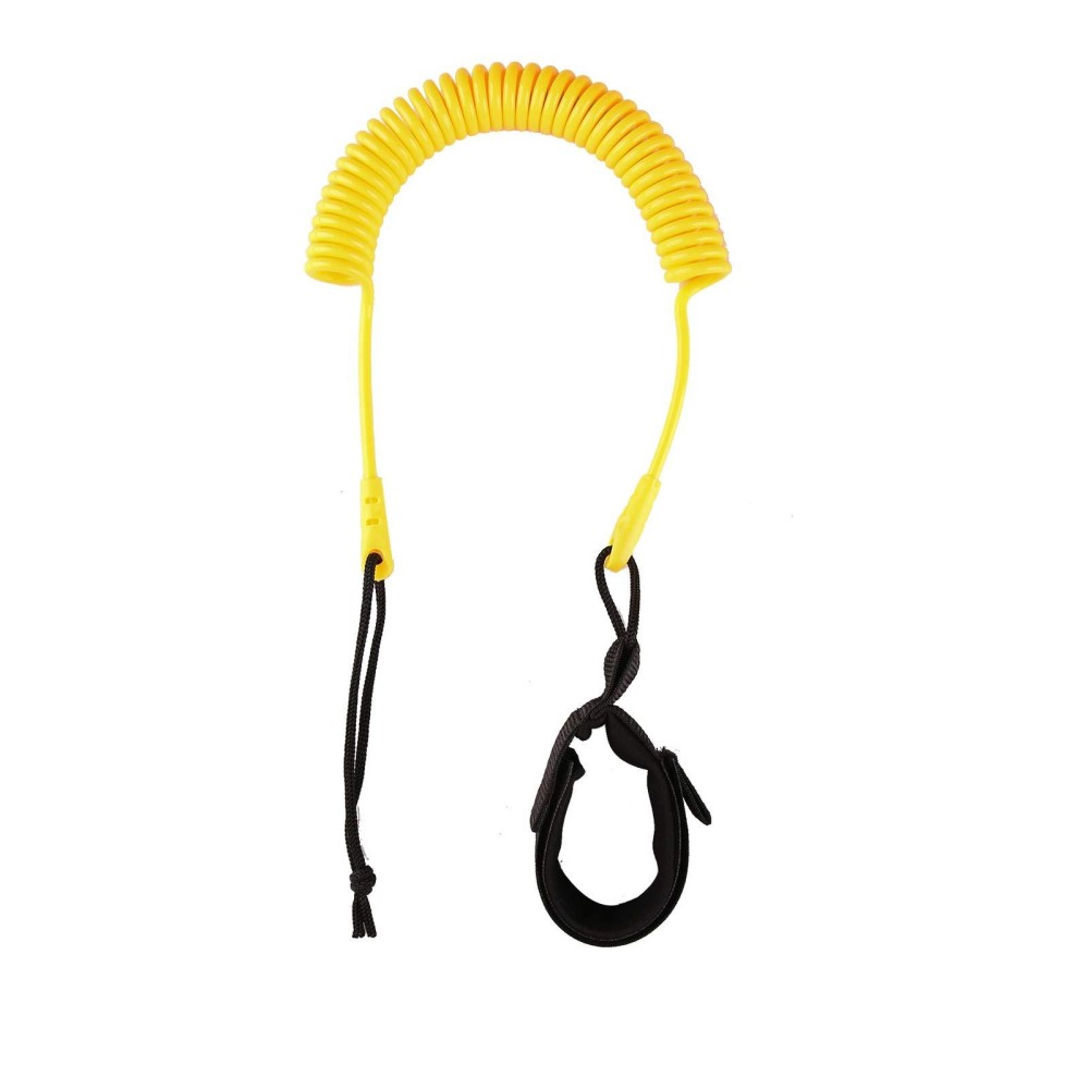 Heytur Coiled Sup Leash 10' Surfboard Leash Sup Leg Rope Strap Stand Up Paddleboard Leash(Yellow)