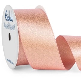 Ribbli Rose Gold Double Faced Purl Ribbon,Luxury Glitter Ribbon,1-12 Inches X 10 Yards ,Vanlentineas Day Ribbon,Use For Gift Wrapping,Wedding Decorations