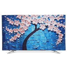 Liudingding-Zheyangwang 28 Inch Led Tv Lcd Tv Display Dust Cover Decorative Paintings Fortune Tree 55 Inches (Color : Blue Hair Tree, Size : 65Inch)