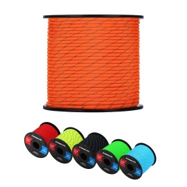 Werewolves Reflective 550 Paracord - 100% Nylon, Rope Roller, 7 Strand Utility Parachute Cord For Camping Tent, Outdoor Packaging (Reflective Neon Orange, 1.8Mm 200Feet)
