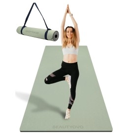 Extra Wide Thick Yoga Mat - 72 X 32 X 13, Double-Sided Non Slip Yoga Mat With Strap, Professional Tpe Yoga Mats For Women Men Kids, Large Exercise Mat For Yoga, Pilates And Home Workout