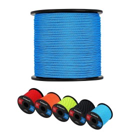 Werewolves Reflective 550 Paracord - 100% Nylon, Rope Roller, 7 Strand Utility Parachute Cord For Camping Tent, Outdoor Packaging (Reflective Blue, 4Mm 100Feet)