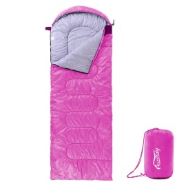 Kuzmaly Camping Sleeping Bag 3 Seasons Lightweight &Waterproof With Compression Sack Camping Sleeping Bag Indoor & Outdoor For Adults & Kids