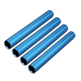 Xmwangzi Aluminum Track Field Relay Batons, Race Equipments For Running Race Team, Suitable For Outdoor Sports Practice Athlete, Corrosion Resistant High Strength Smooth Surface (4Pcs Blue)