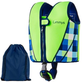 Limmys Premium Neoprene Toddler Swim Vest For Children - Ideal Buoyancy Swimming Aid For Boys And Girls - Modern Design Swim Jacket - Drawstring Bag Includeda