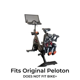 Secondary Weight Rack for Peloton Bike - Does NOT Fit Bike+ - Metal Bonus Barbell Holder - Add a Second Set of Dumbbells - Great for Couples (2-pack)