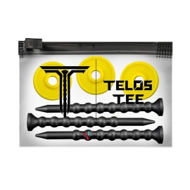 Yatta Golf Telos Premium Golf Tees - Adjustable Golf Tees - Tee Off With Greater Consistency And Shoot Better Scores - Unbreakable Golf Tees - Lasts The Average Golfer A Season (3 Pack, Sunny Yellow)