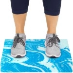 Vive Balance Pad - Foam Large Yoga Mat Trainer For Physical Therapy, Stability Workout, Knee And Ankle Exercise, Strength Training, Rehab - Chair Cushion For Adults, Kids, And Travel (Blue Gray Swirl)