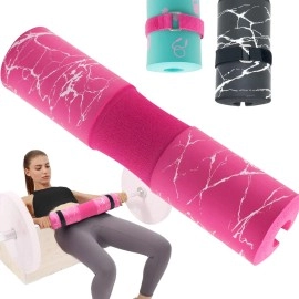 Squat Pad Pink Barbell Pad Pink Hip Thrust Pad Pink Foam Sponge Cushion Rack Bench Squat Women Weight Lifting Fitness Set Shoulder Neck Back Thick Protector Gym Standard Olympic Workout Iron Inch Machine Support Small