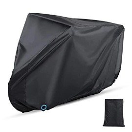 Bike Cover, Waterproof Outdoor Bicycle Cover With Lock Hole For Mountain Road Bikes
