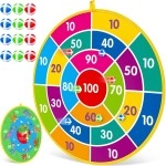 Ijo Double Sided Dart Board 29 Inch With 12 Sticky Balls-Boys Girls Toys-Indoor/Outdoor Target Game-Party Games For 3 4 5 6 7 8 9 10 11 12 Years Old Boys Girls Childrens