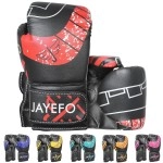 Jayefo Boxing Gloves For Kids & Children - Youth Boxing Gloves For Boxing, Kick Boxing, Muay Thai And Mma - Beginners Heavy Bag Gloves For Heavy Boxing Punching Bag - 4 Oz - Red