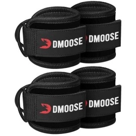 Dmoose Ankle Strap For Cable Machine And Resistance Bands - Gym & Workout Kickback Ankle Cuffs - Ideal Ankle Bands For Working Out, Booty Workouts, Leg Extension, Hip Abductors & Lower Body Exercises