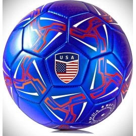 Western Star Soccer Ball American Usa Size 3 & Size 4 & Size 5 - Official Match Weight - Youth & Adult Soccer Players - Durable, Long-Lasting Construction & Attractive Soccer Gifts