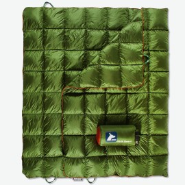 Horizon Hound Down Camping Blanket - Gr-20, Green Travel Blanket Sustainable Insulated Down Lightweight Warm Quilt For Camping, Stadium, Hiking Festival Water Resistant, Packable Compact