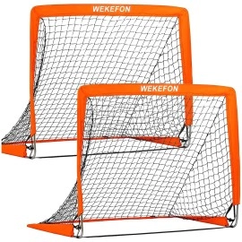 Soccer Goal Kids Soccer Net For Backyard Set Of 2 - Size 29X24 Portable Pop Up Practice Mini Soccer Goals With Carry Case - Lightweight And Foldable - Ideal Soccer Net For Kids Age 1-8