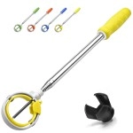 Golf Ball Retriever, Golf Ball Retriever Telescopic For Water With Spring Release-Ready Head, Ball Retriever Tool Golf With Locking Clip, Grabber Tool, Golf Accessories Golf Gift For Men(Yellow,9Ft)