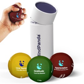 Mindpanda Therapy Stress Balls - Designed To Target Anxiety & Stress Relief For Adults, Lightly Scented For Relaxation & Focus - Soft, Medium & Hard, Squeeze, Bounce & Fidget The Ideal Gift Set