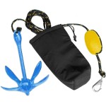 Xialuo Marine Kayak Anchor Kits 3.5 Lb Folding Anchor Accessories With 30 Ft Rope For Fishing Kayaks, Canoe, Jet Ski, Sup Paddle Board And Small Boats