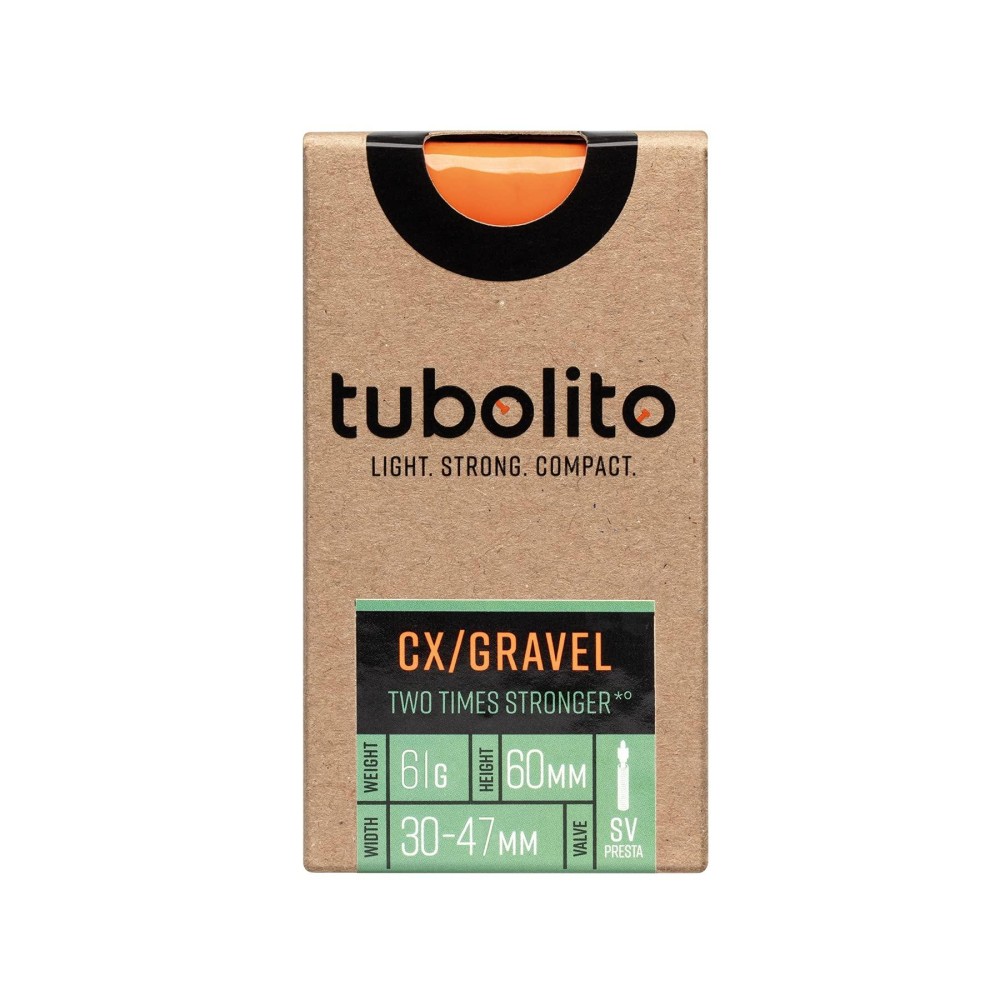 Tubolito Tubo Cxgravel Presta Valve,Orange,700 X 30-47Mm, 60Mm